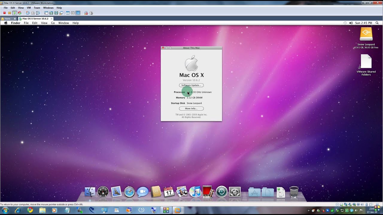 mac os x leopard image for vmware