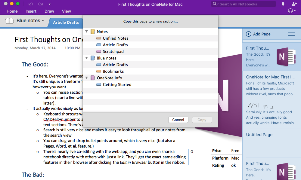 how to increase storage in onenote for mac
